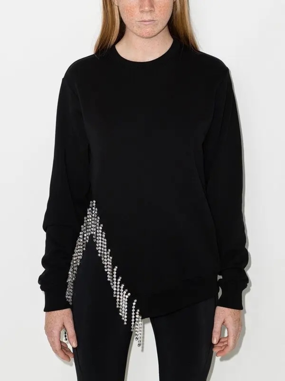 Christopher Kane Crystal Cupchain Sweatshirt Black
